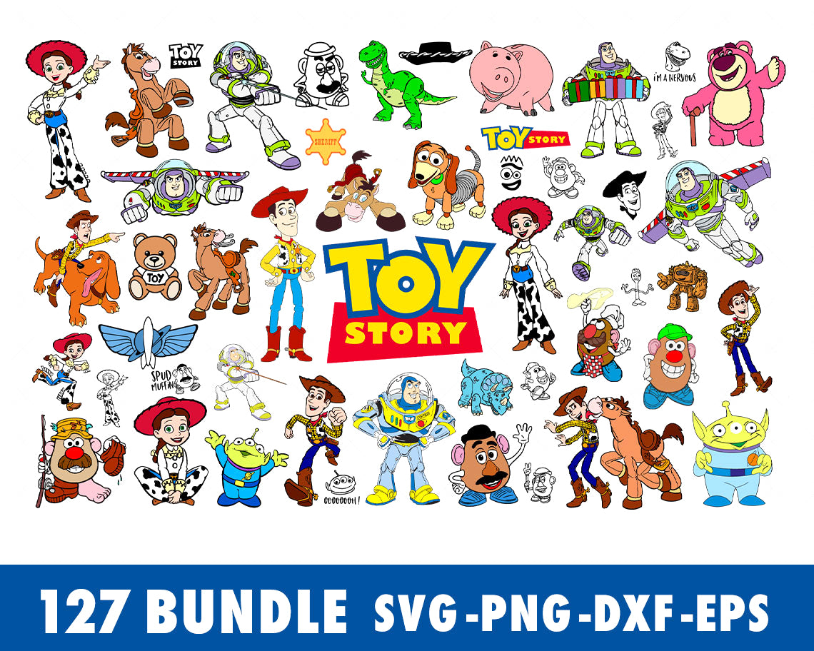Toy Story Cartoon Svg Png, Disney Characters Svg, Mickey Friends Svg