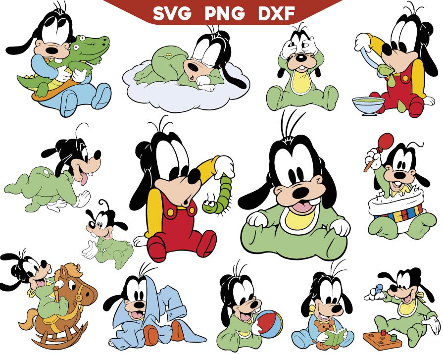 Baby Goofy SVG Bundle | Goofy SVG Bundle | AlyzKids