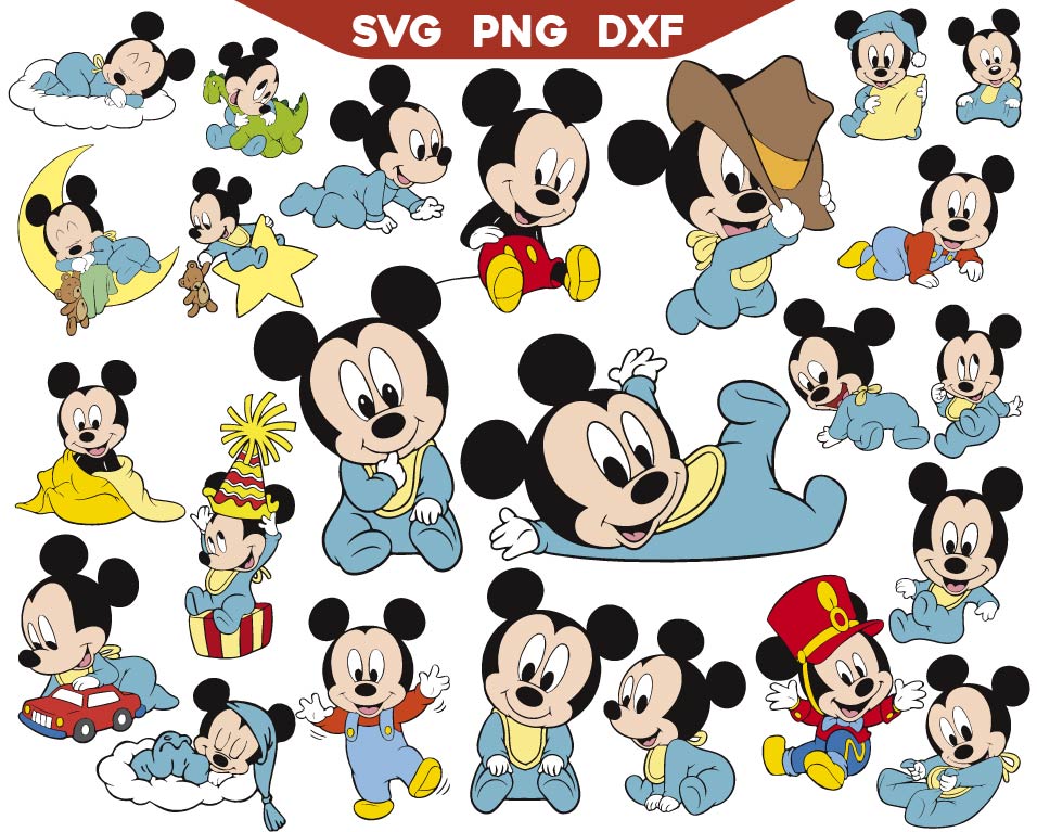 Baby Mickey Mouse SVG Bundle | Mickey Mouse SVG Bundle | AlyzKids
