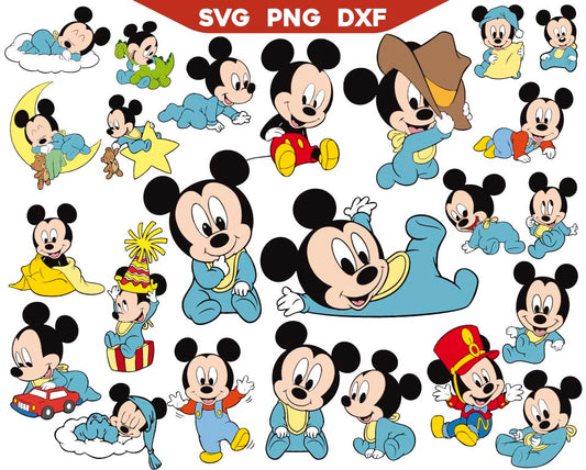 Baby Mickey Mouse Svg Bundle