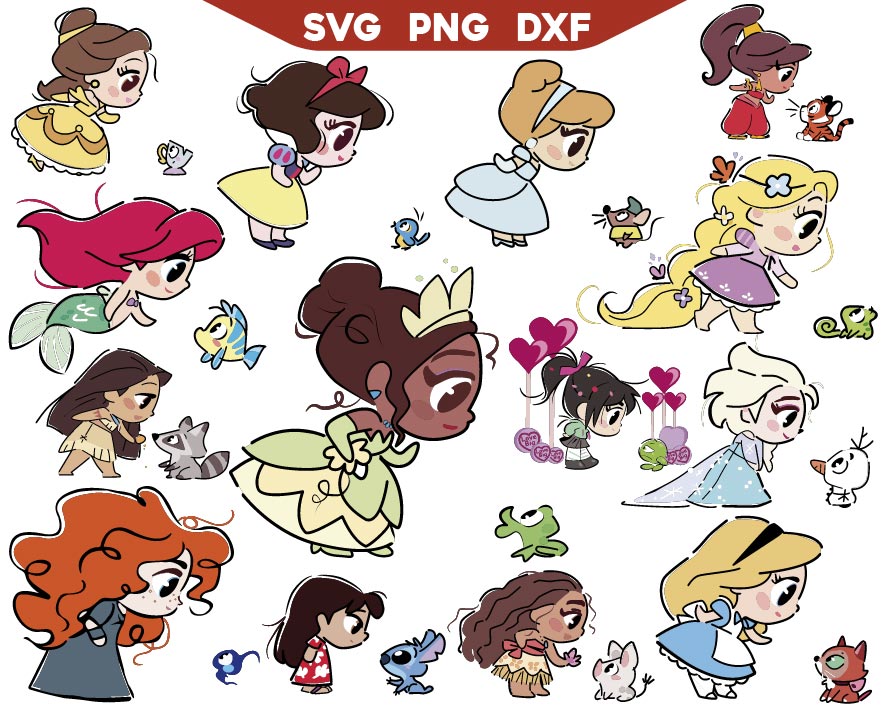 Baby Princess SVG Pack | Disney Pet Svg Bundle | AlyzKids