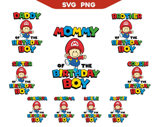 Baby Super Mario Bros Birthday Svg Bundle