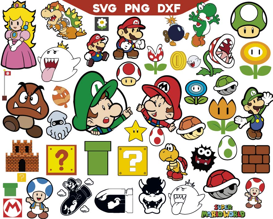 Baby Super Mario Svg Bundle, Baby Mario Svg