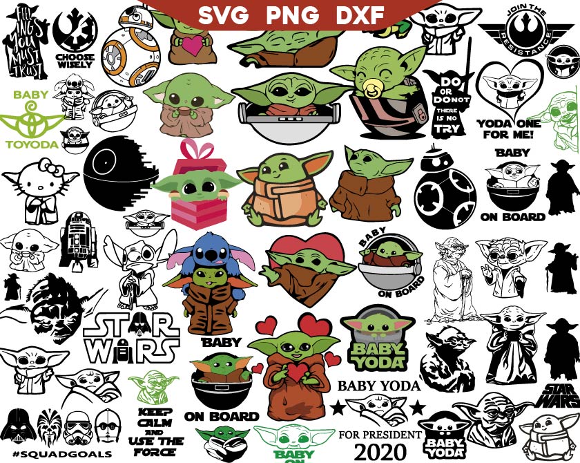Baby Yoda Svg Bundle