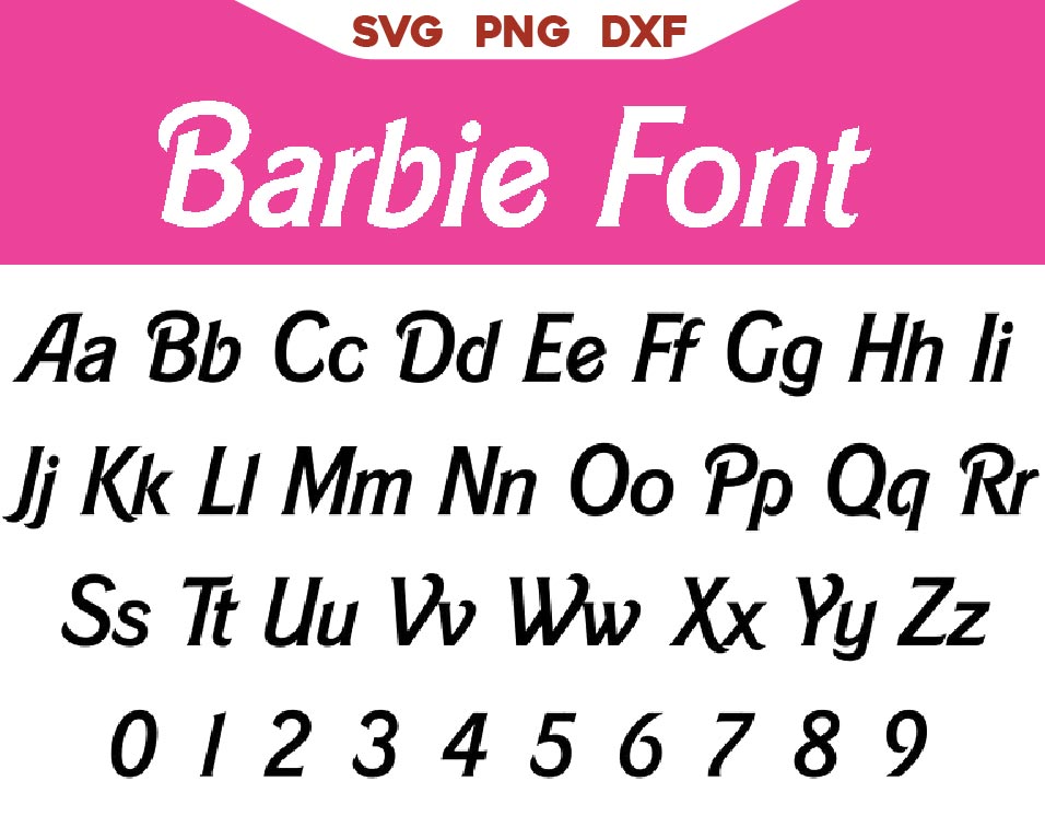 Barbie Font Svg Bundle