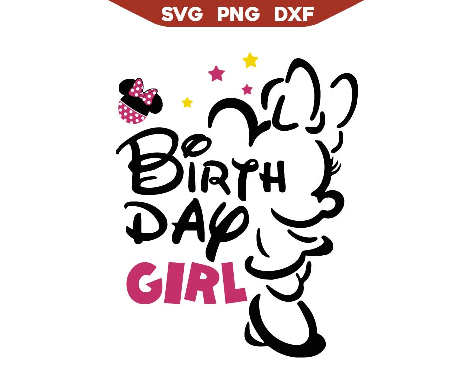 Beautiful It's My Birthday Girl Minnie Mouse Svg