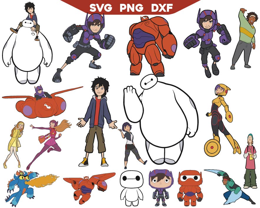 Big Hiro svg Bundle, Robot Svg