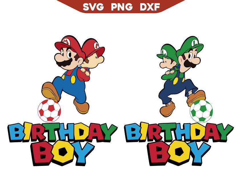 Birthday Baby Mario Daddy Svg