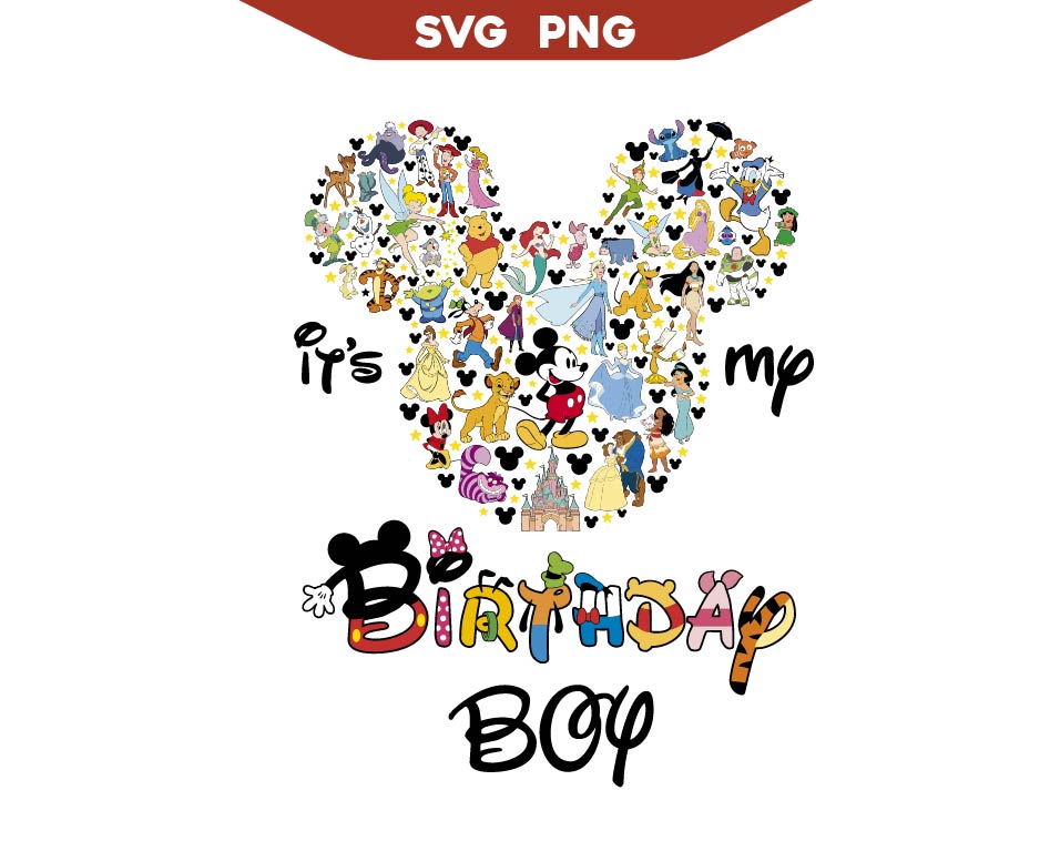 Birthday Boy Mickey Mouse Head Svg Png