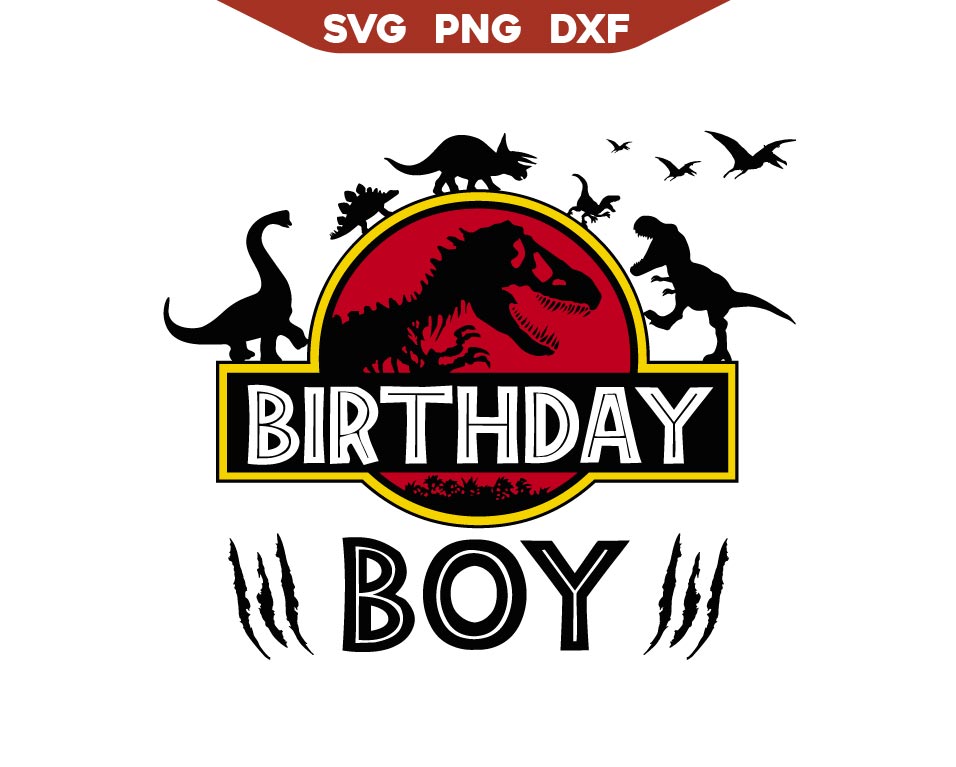Birthday Dinosaur Boy Svg Png
