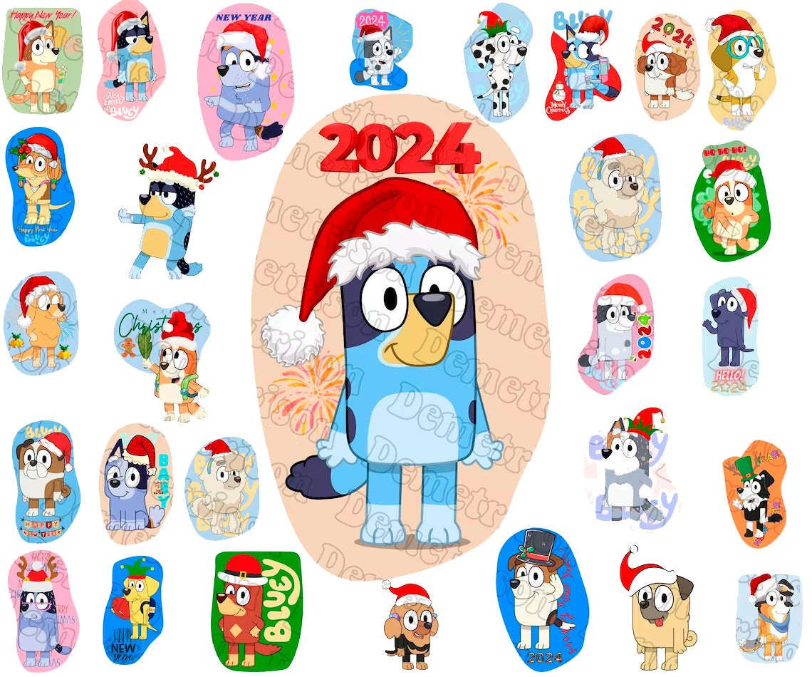 Bundle Bluey Birthday Svg Png Bluey Christmas Svg Bluey Halloween Svg