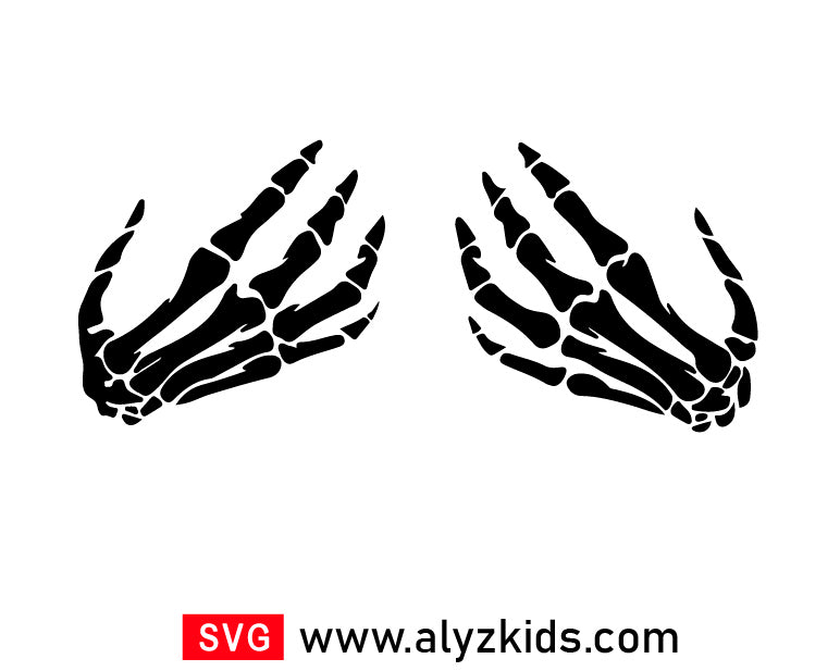 Boob Hands Svg Free, Skeleton Hands Svg Free