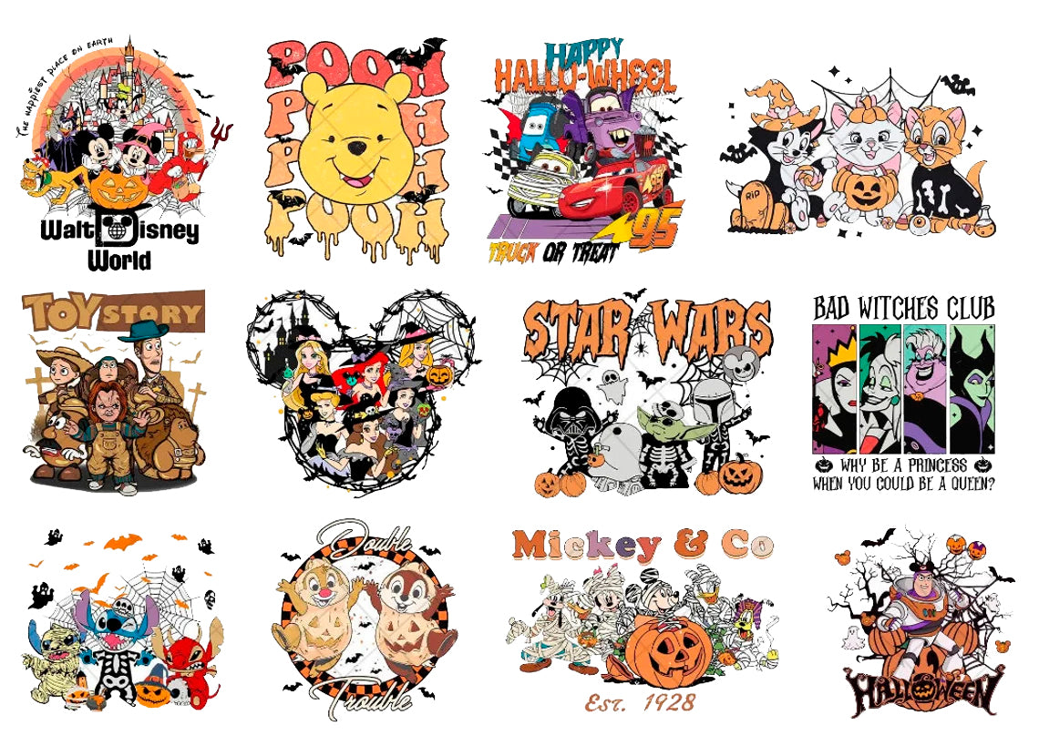 Bundle Disney Halloween Svg Png, Mickey Friends Svg