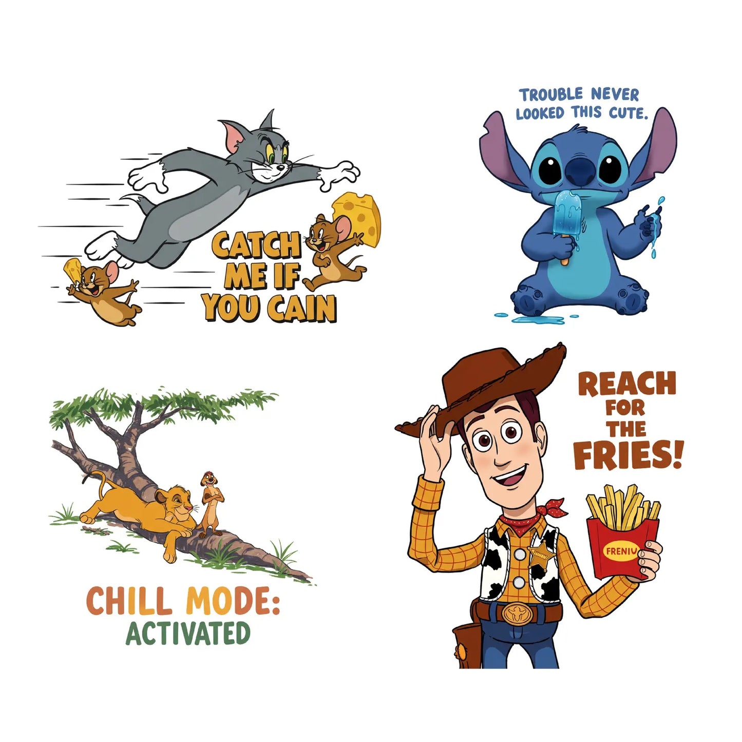 Bundle Disney Funny Cartoon Png, Disney Humor Designs Png
