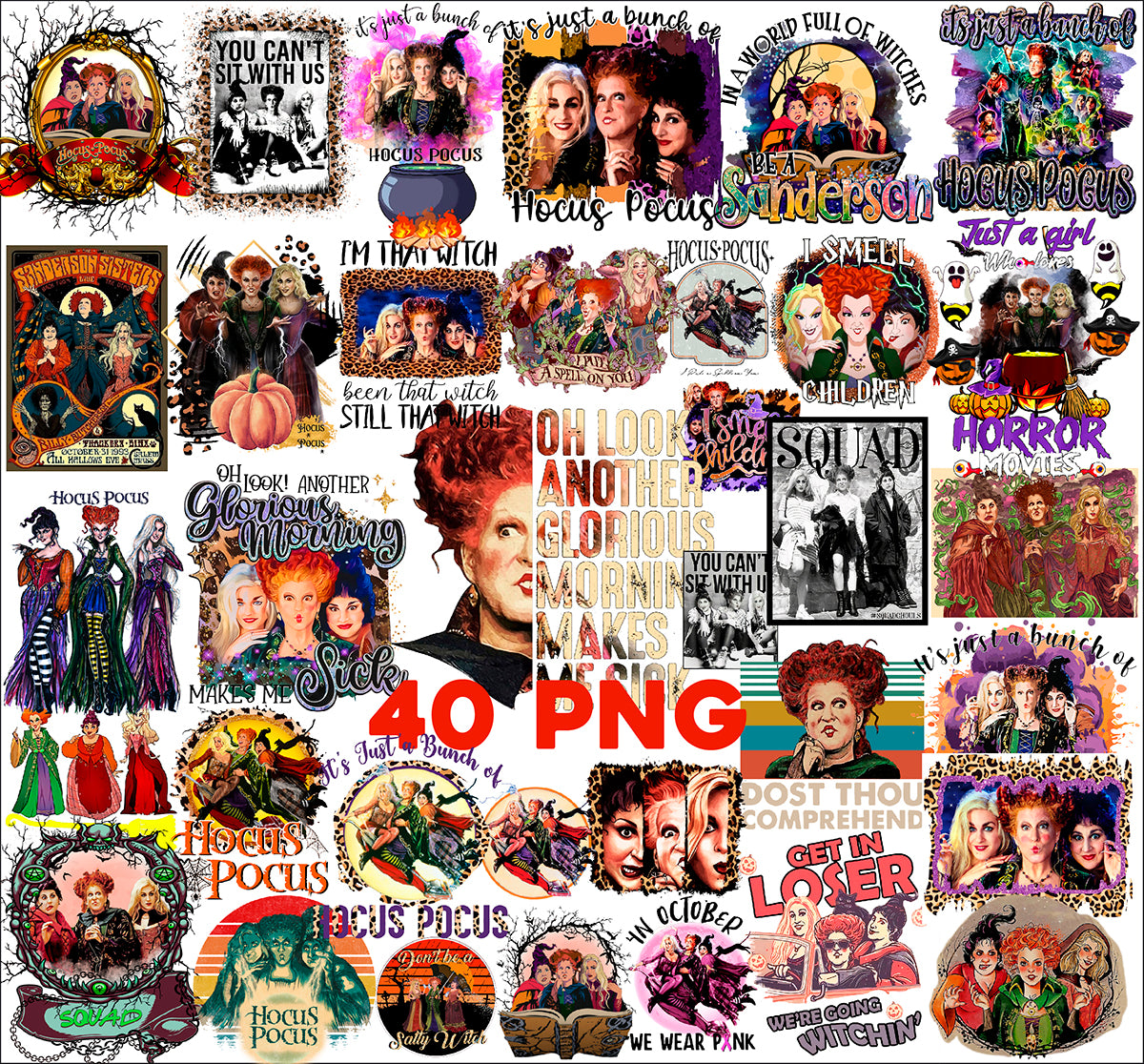 Bundle Hocus Pocus Png, Sanderson Sisters Png, Halloween Png