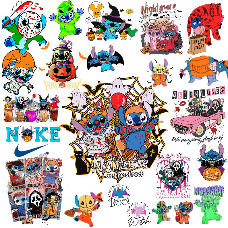 Bundle Stitch Halloween Png, Stitch Ghost Halloween Png, Boo