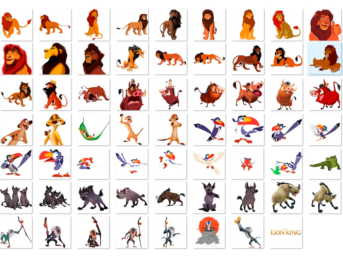 Bundle Lion King Png Cliparts Bundle, Lion King Sublimation