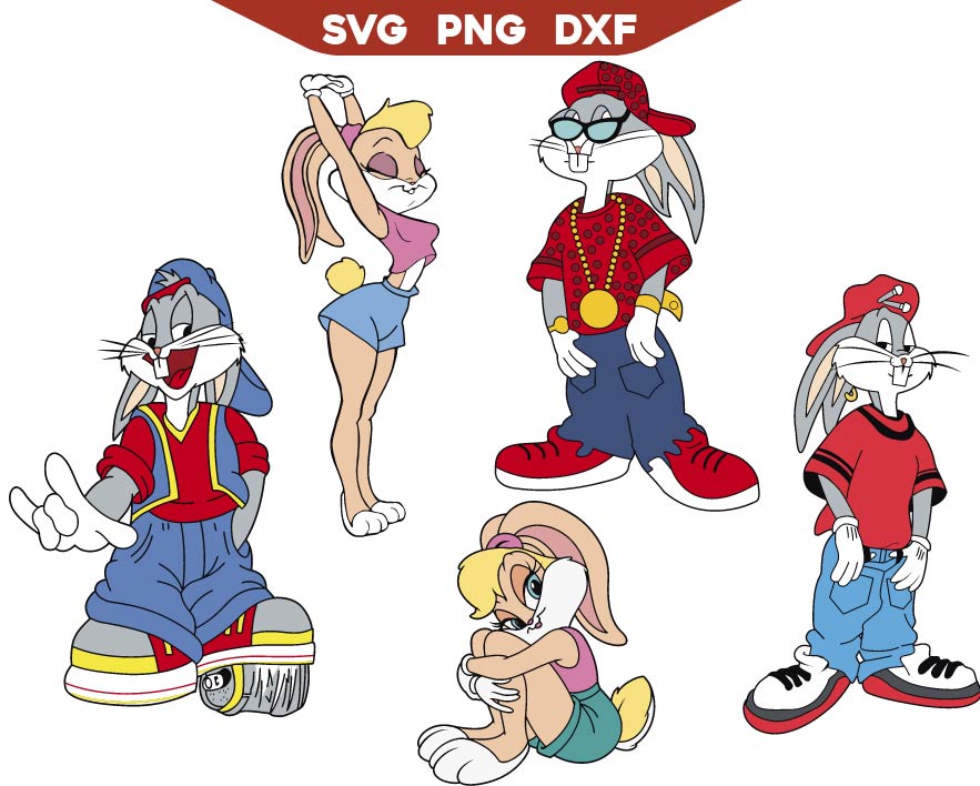 Bunny Fashion Svg Bundle, Rabbit Svg