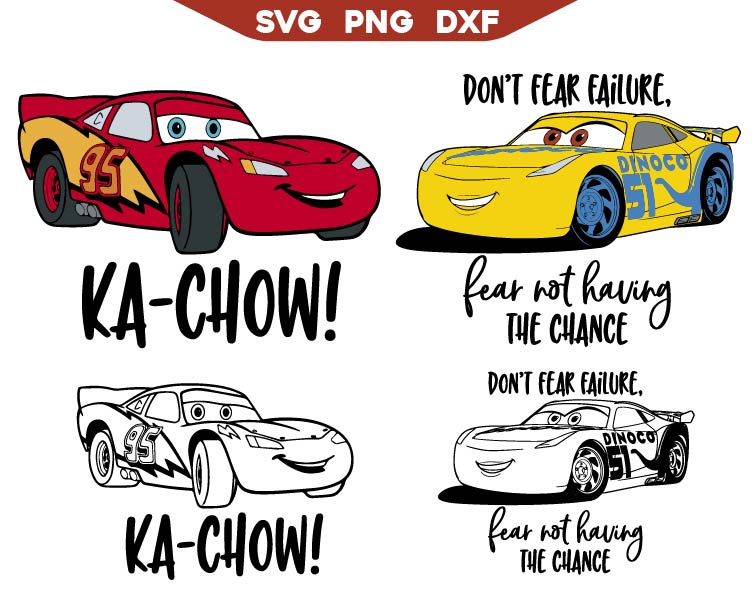 Cars Ka-Chow! Svg, Lightning McQueen Svg