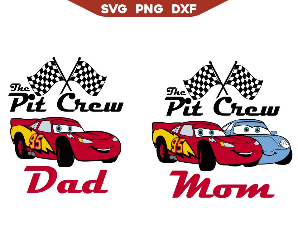 Cars McQueen The Pit Crew Dad Svg Png