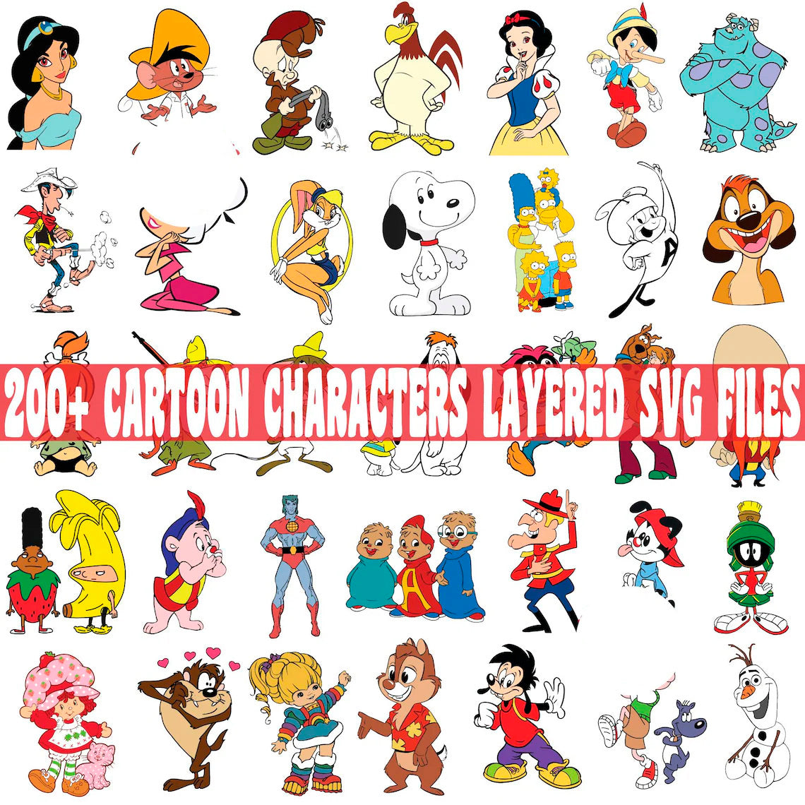Cartoon Retro Png Svg Bundle, Looney Tunes Cartoon Design Png, Cartoon Characters Png 2