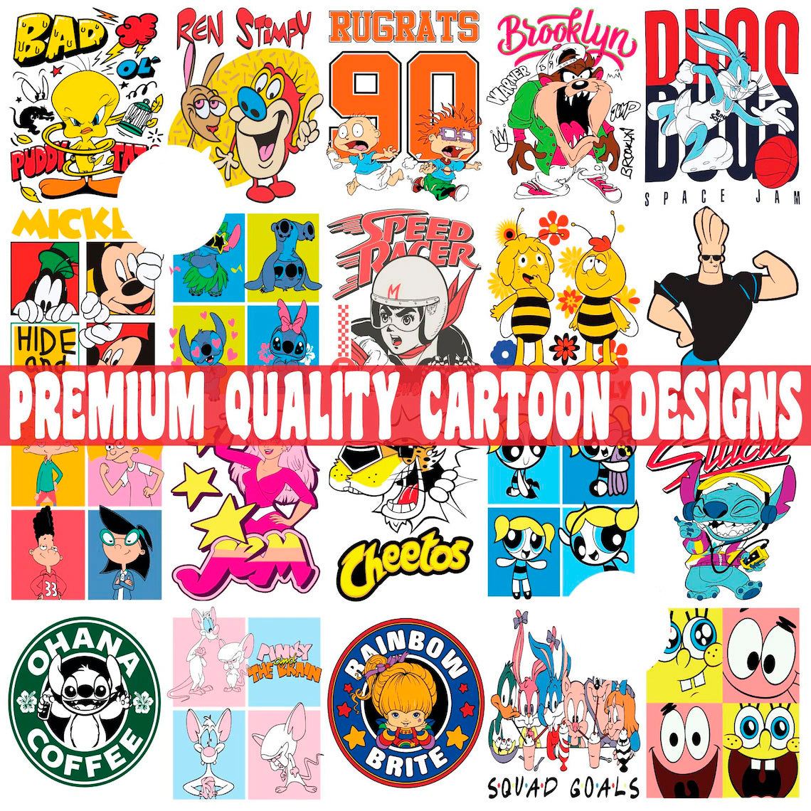 Cartoon Retro Png Svg Bundle, Looney Tunes Cartoon Design Png, Cartoon Characters Png 3
