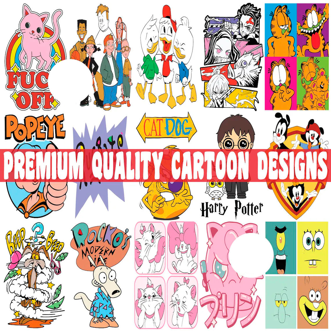 Cartoon Retro Png Svg Bundle, Looney Tunes Cartoon Design Png, Cartoon Characters Png 4