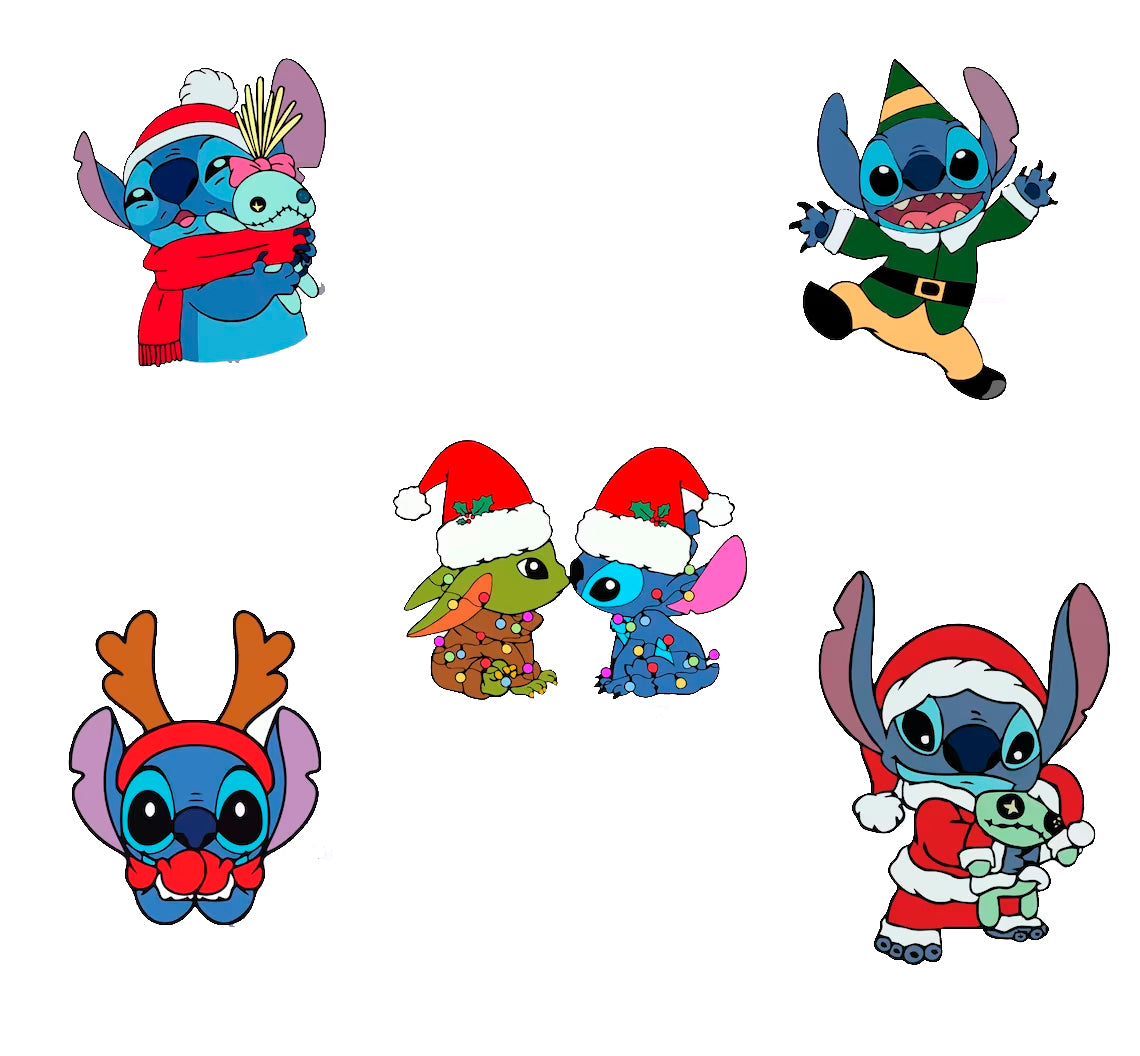Bundle Stitch Christmas Svg Png, Lilo and Stitch Christmas Svg