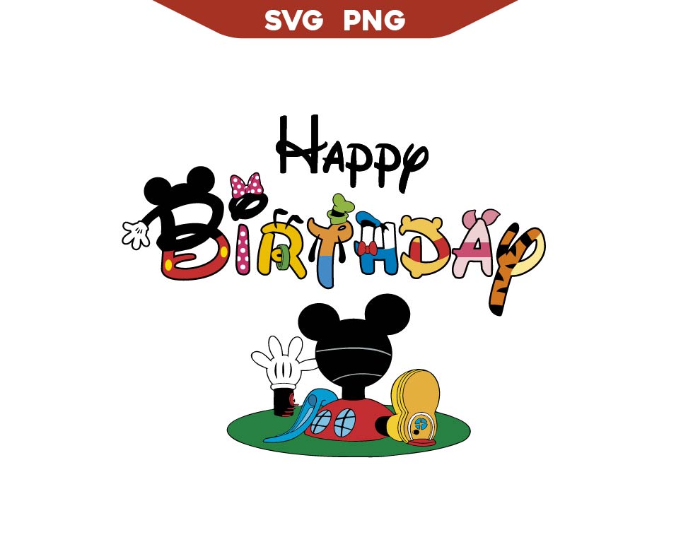 Clubhouse Mickey Birthday Svg Png
