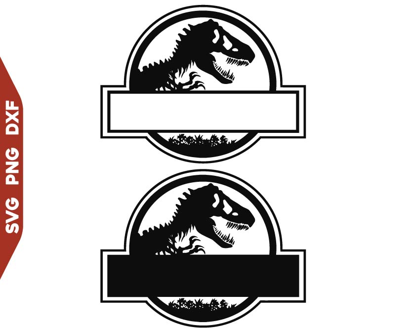 Dino Template Name Svg, Saurus Birthday Svg