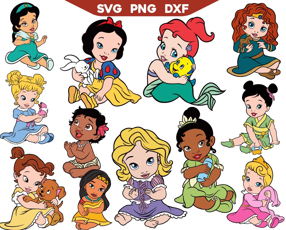 Disney Baby Princess Svg Bundle
