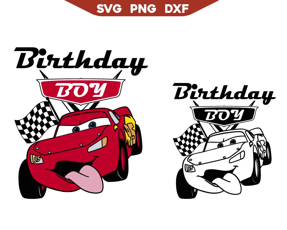 Cars Birthday Boy Svg Png