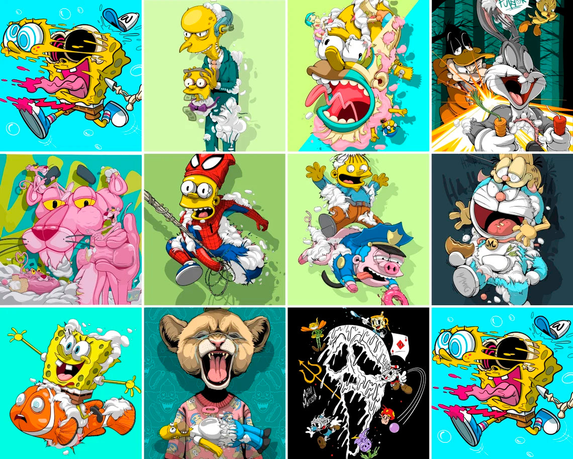 Disney Cartoon Design Png T-Shirt Sublimation, Spongebob Png