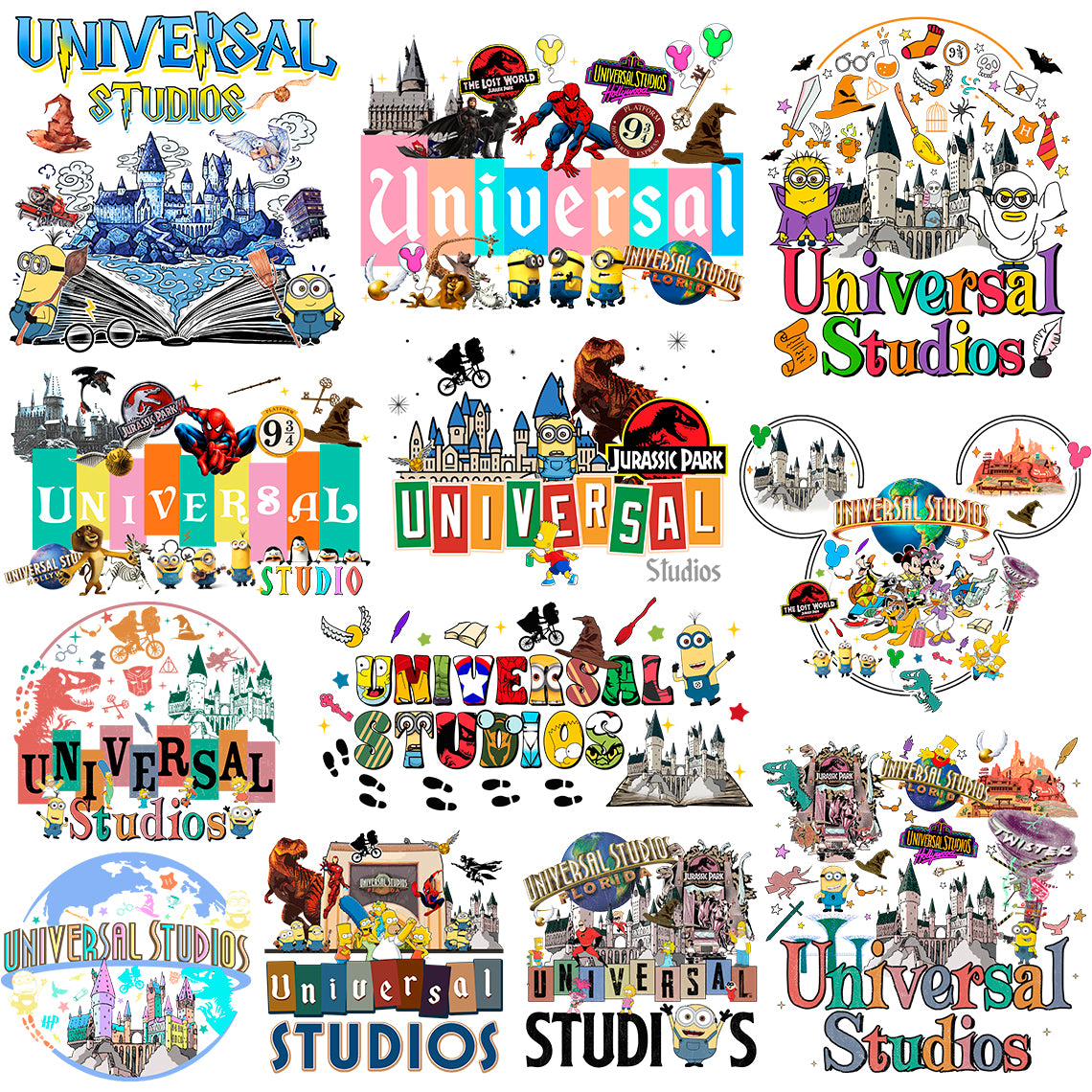 Disney Family Vacation Png Bundle, Universal Studios Png