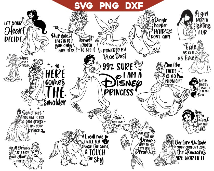 Disney Princess Quotes Svg Bundle