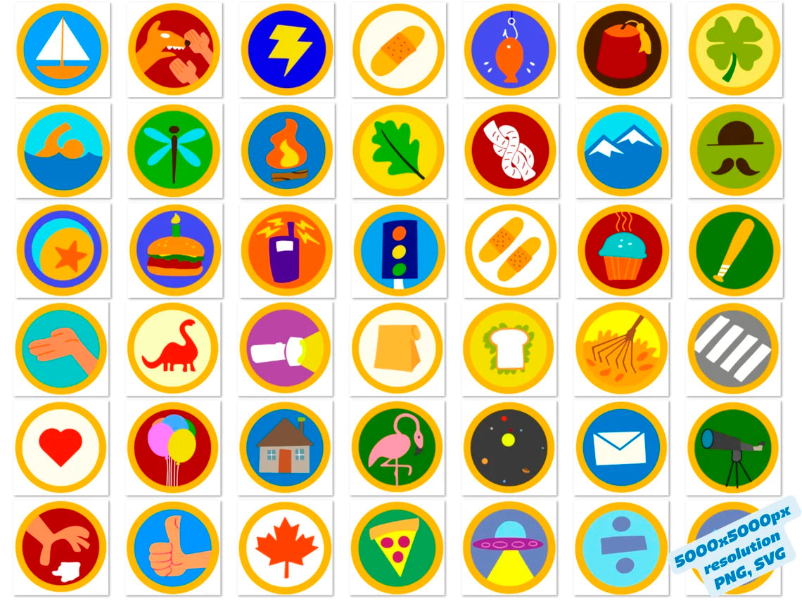 Disney Up Russel's Badges Svg Png Bundle, Up Wilderness Explorer Cartoon Sublimation Svg (6)