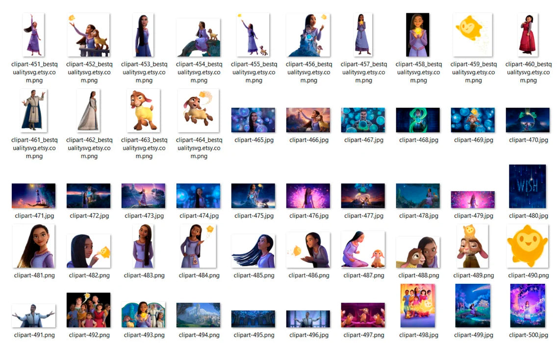 Disney Wish Svg Png Bundle, Wish Princess Asha Svg Wish Star