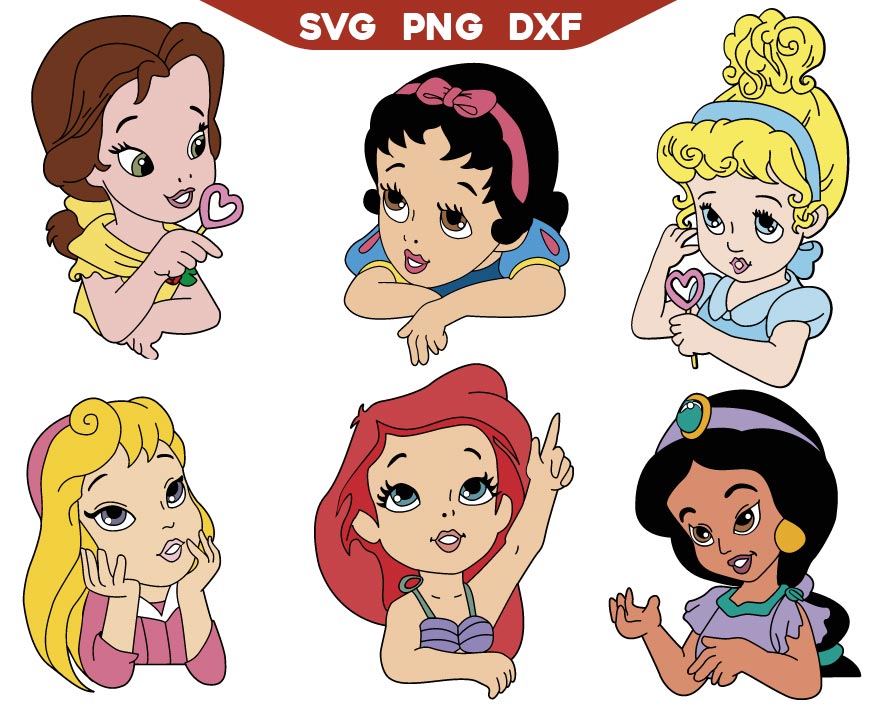 Disneyland Princess Baby Svg Pack