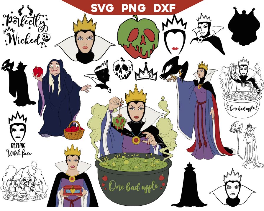 Evil Queen Villain Svg Bundle