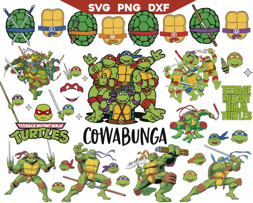 Fighting Turtles Svg Bundle