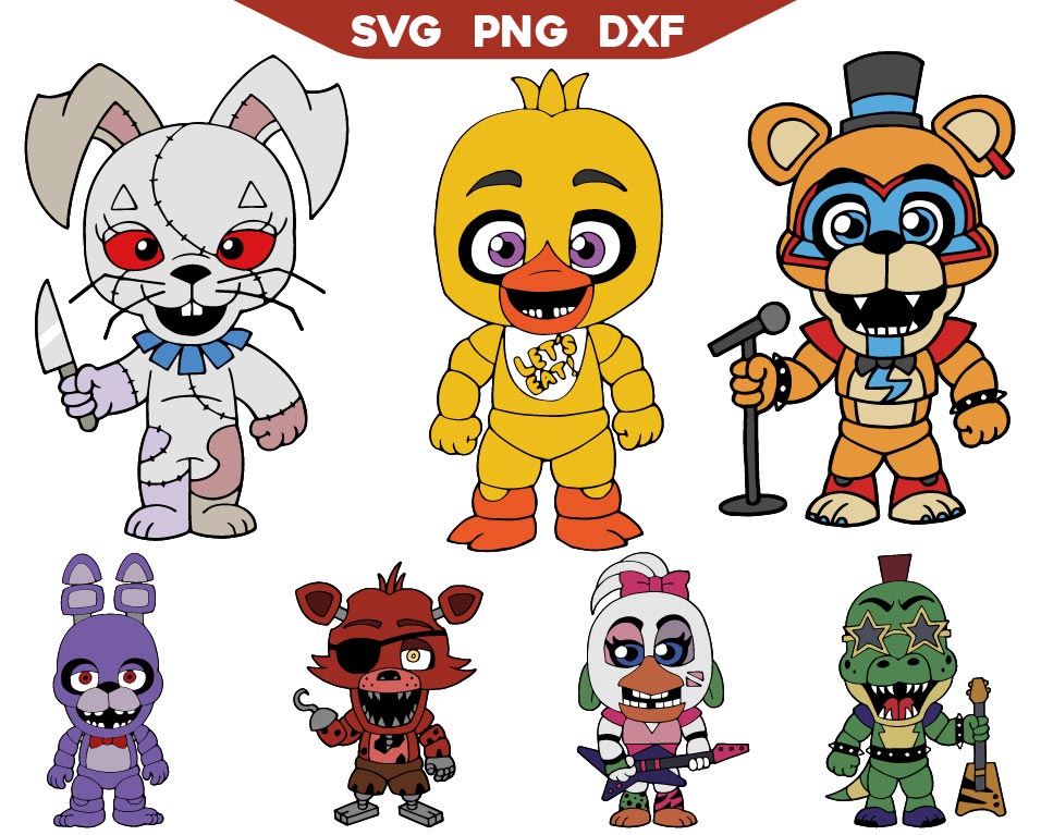 Fnaf Security Breach Svg Bundle