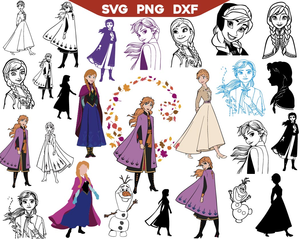 Frozen Anna Princess Svg Bundle
