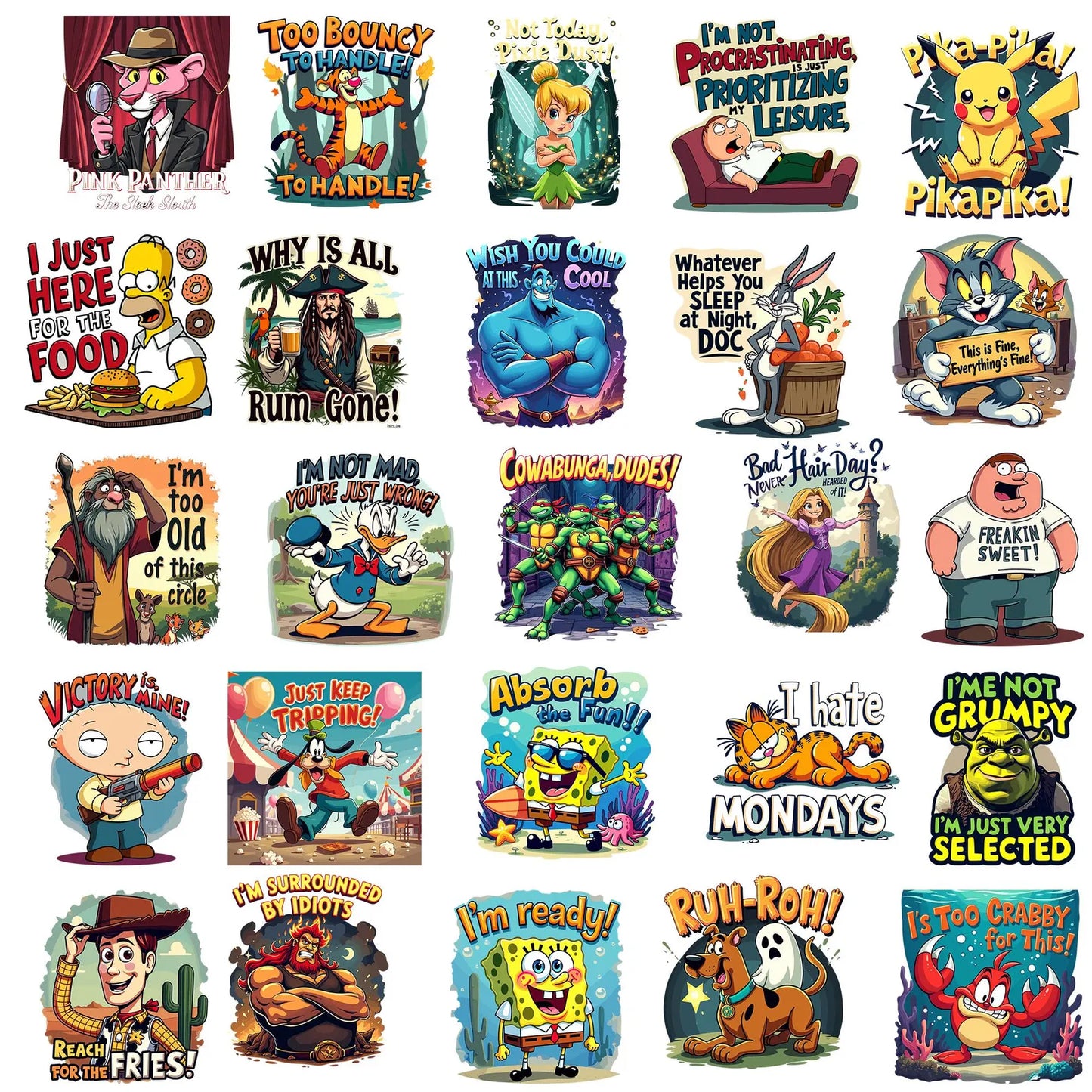 Disney Vintage Characters Png, Family Trip Png, Magical Kingdom Png
