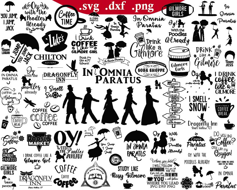 Gilmore Girls Svg Bundle, Gilmore Girls Silhouette Svg
