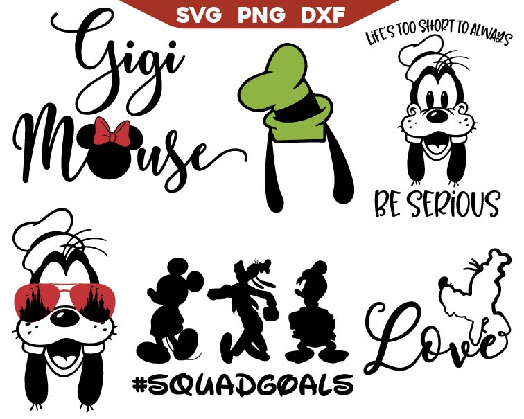 Goofy Be serious Svg, Gigi Mouse Svg