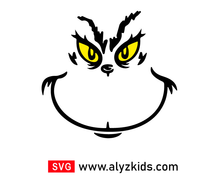 Grinch Face Svg Free, Grinchmas Svg Free, Christmas Svg Free