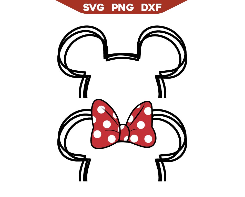 Half Mickey Head Svg Png