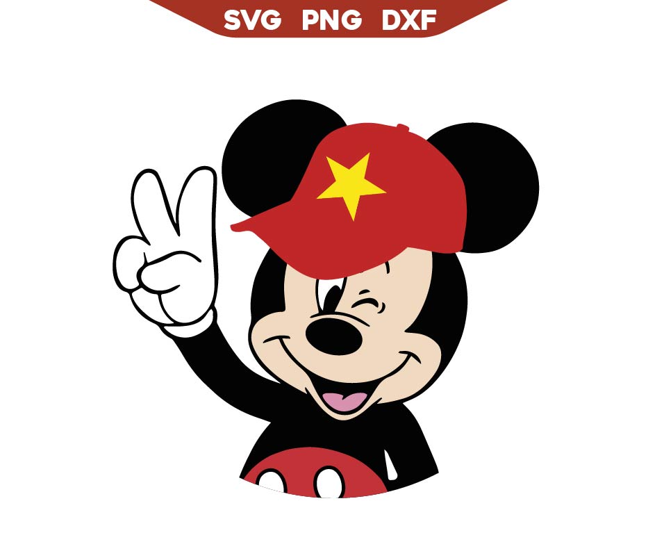 Happy Smiling Mickey Mouse Svg Png