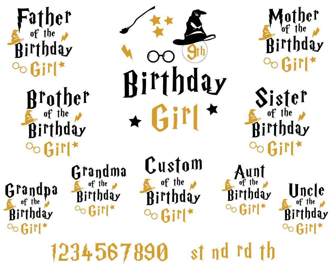 Harry Potter Birthday Girl Svg, Harry Potter Family Trip Png