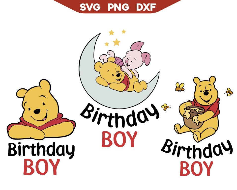 I'm The Birthday Pooh Boy Svg
